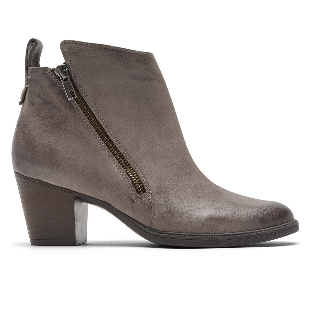 Botas Rockport Mujer Mexico - Maddie Ankle Cremallera Grises - PBVNR5461